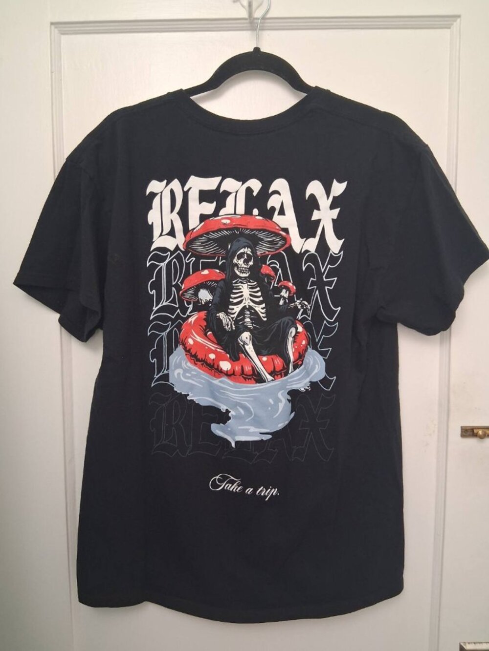 Men's Retrofit Brand Mfg Black Relax, Take a Trip T-Shirt